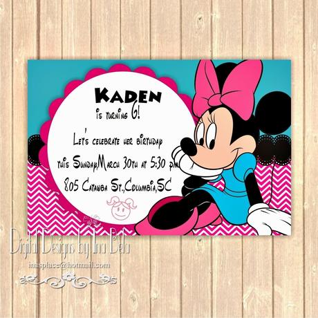 Minnie Mouse Birthday Invitations & Party Ideas Decor.