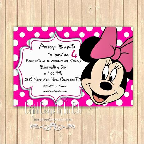 Minnie Mouse Birthday Invitations & Party Ideas Decor.