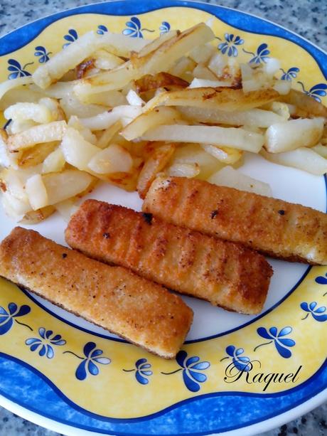Varitas de Merluza con Patatas