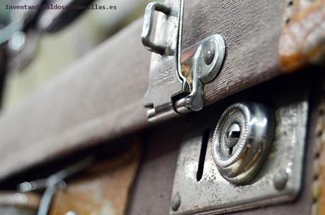 Detalle de una maleta vintage