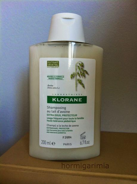 CHAMPÚ EXTRASUAVE A LA LECHE DE AVENA DE KLORANE.