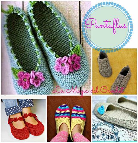 PANTUFLAS A CROCHET