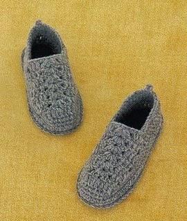 PANTUFLAS A CROCHET