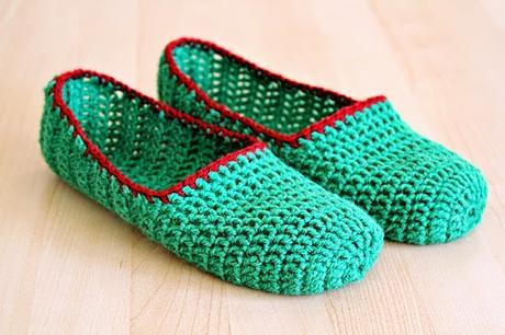 PANTUFLAS A CROCHET