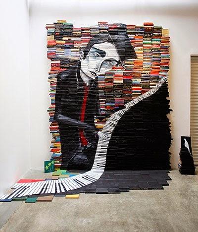 Arte con libros. Día del libro