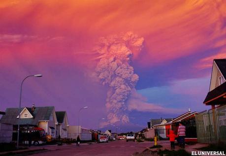 Así se vio desde el espacio la erupción del volcán Calbuco