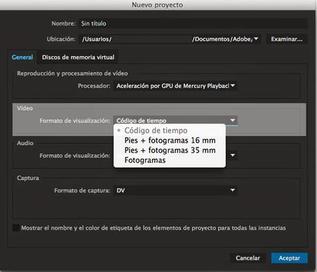 Primeros pinitos con Adobe Premiere: Configuración de nuestro primer proyecto