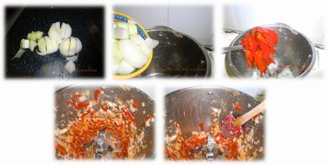 Pastel de ternera y jamón relleno de huevos y pimientos del piquillo