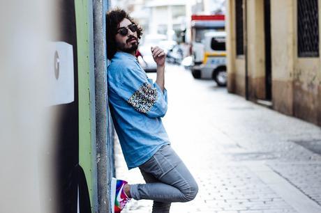 glamournarcotico_fire_meets_gasoline_asos_shirt_h&m_skinny_jeans_mouet_sunglasses_Nike_Roshe_Run_Hypercolour_Biker_Street-Style_Menswear_Charlie-Cole_spain (6)