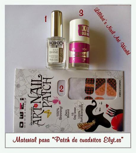 Nail Patch de cuadritos de Elyt.es