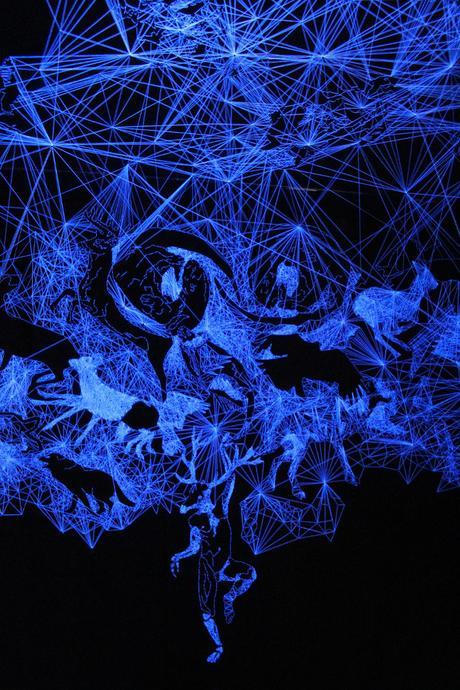 Stellar cave - Animales luminosos de hilos de Julien Salaud