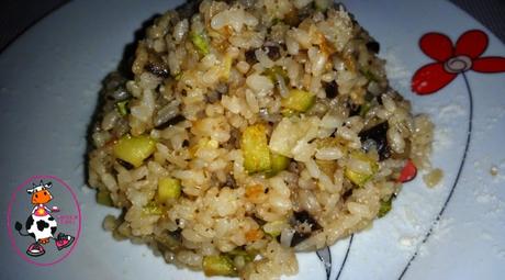 Risotto berenjenas calabacines 