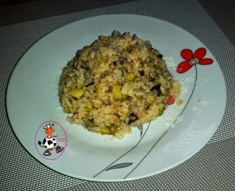 Risotto berenjenas calabacines 