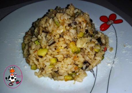 Risotto berenjenas calabacines 