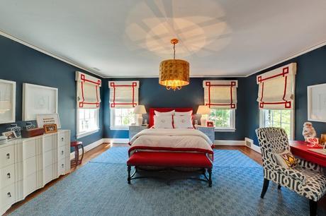 Colores primarios en tu decoración Full Home Remodel: Traditional Charm Meets Modern Edge eclectic-bedroom