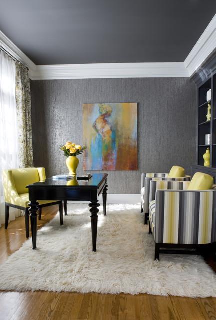 Colores primarios en tu decoración McLean Glamour contemporary-home-office
