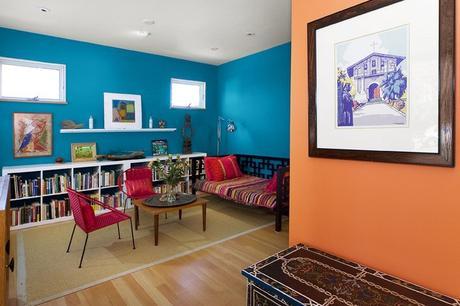 Colores primarios en tu decoración Mercedes Corbell contemporary-family-room