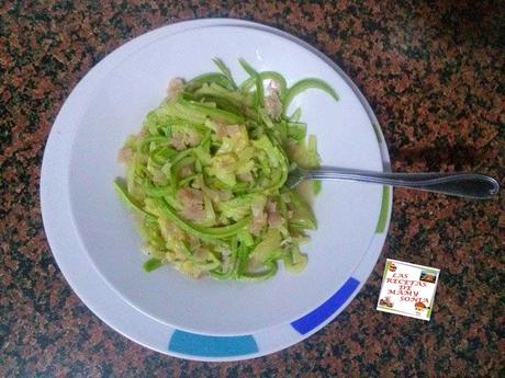 CALABACIN AL AJILLO CON JAMÓN DE YORK