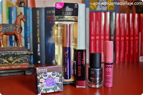 Productos de mi segundo pedido a Primor online milani brow shaping clear gel, teeez island eyeshadow sweet sins, bourjois rouge edition 12 heures 30 prune afterwork, astra magnetico, nyx butter lip gloss vanilla cream pie