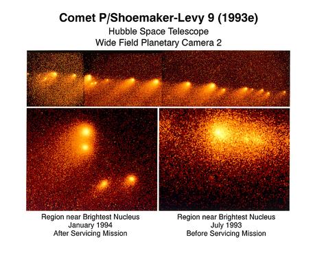 Mis artículos de 1994 del choque del cometa Shoemaker-Levy 9 con Júpiter