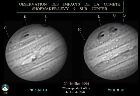Mis artículos de 1994 del choque del cometa Shoemaker-Levy 9 con Júpiter