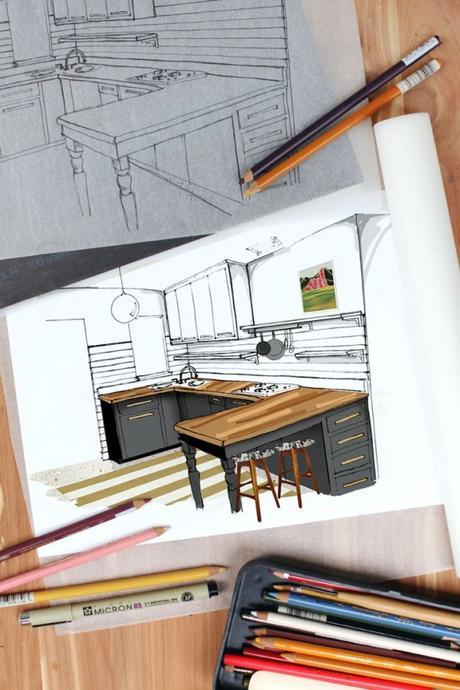 Reformar y conseguir una casa a medida Kitchen Drawing