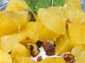 Postre sencillo yogur, piña hierbabuena Reto Alfabeto Dulce