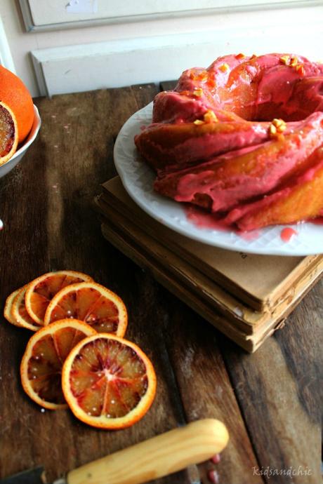 Bundt cake de Naranjas Sanguinas y romero