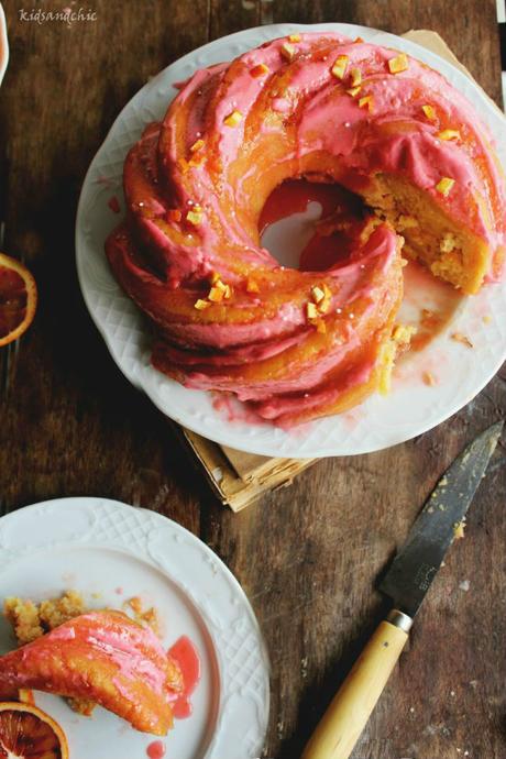 Bundt cake de Naranjas Sanguinas y romero