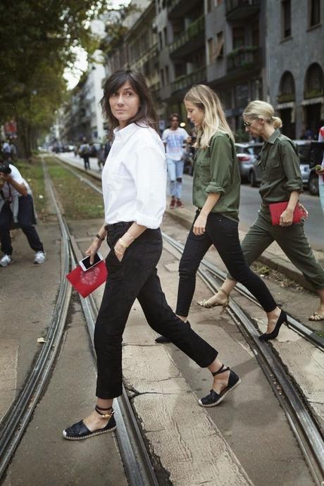 STREET STYLE INSPIRATION; FLAT ESPADRILLES.-