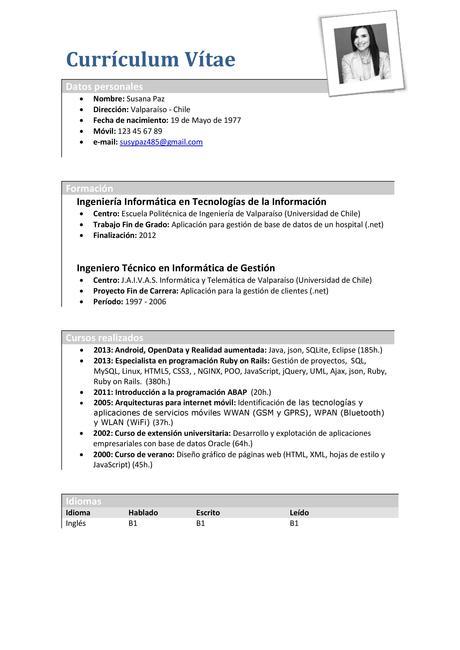 Modelo de cv largo para “Analista Programador”