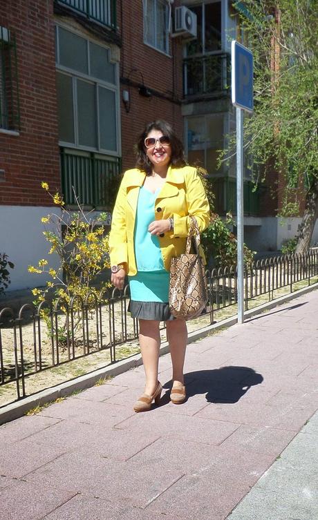 Look falda en verde mint