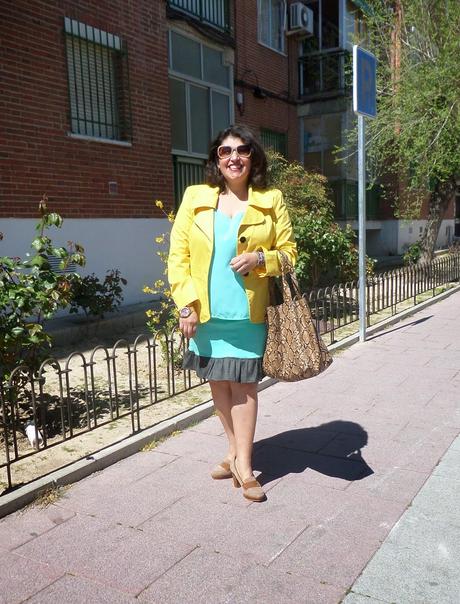 Look falda en verde mint