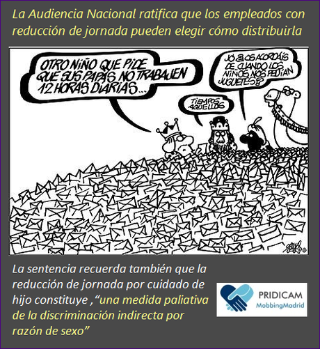 MobbingMadrid La Audiencia Nacional ratifica que los empleados con reducción de jornada pueden elegir su distribución 