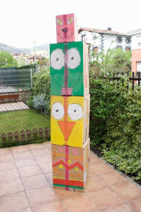 Diy totem de cartón11 Taller de creactividad: Diy totem de cartón11