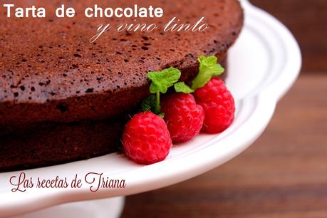 Tarta de chocolate y vino tinto