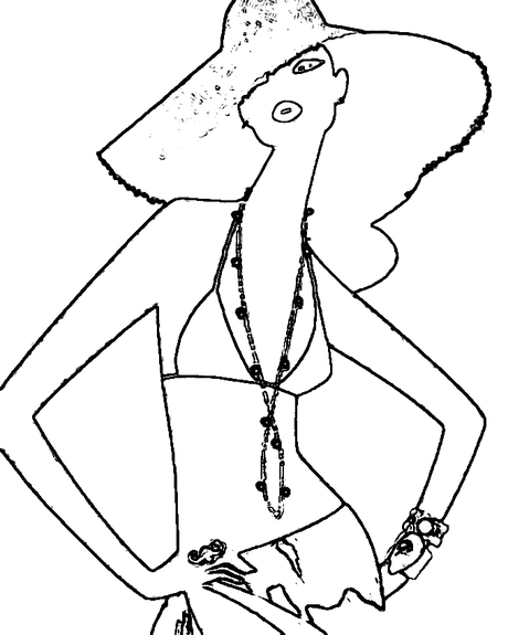 Más ilustraciones de moda para colorear Más ilustraciones de moda para colorear