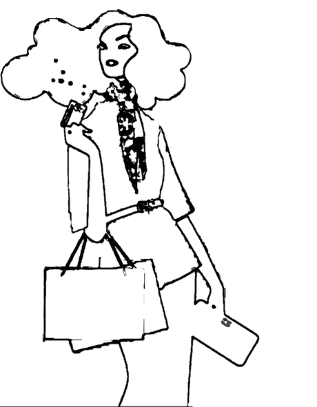 Más ilustraciones de moda para colorear Más ilustraciones de moda para colorear