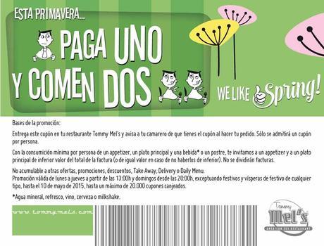 Cupón de descuento para Tommy Mel’s (hasta 10 Mayo) Cupón de descuento para Tommy Mel’s (hasta 10 Mayo)