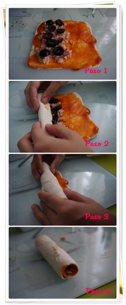 ENROLLADOS SALADOS PARA CHUPARSE LOS DEDOS Paso para enrollarlo