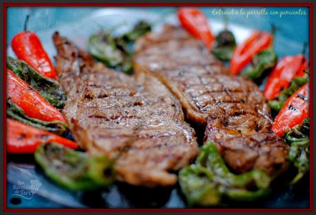 entrecot a la parrilla con pimientos tererecetas 01