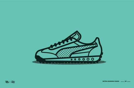 Dee Duncan, illustration, ilustración, Vintage running shoes