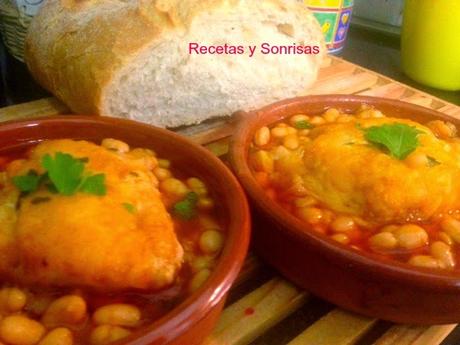 BACALAO A LA LLAUNA CON JUDIAS BLANCAS DE SANTA PAU