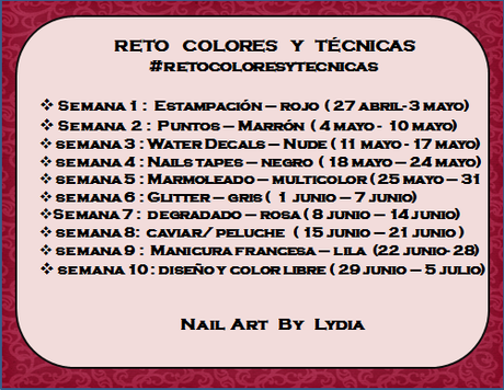 Reto Colores y Técnicas: Estampación/ Rojo