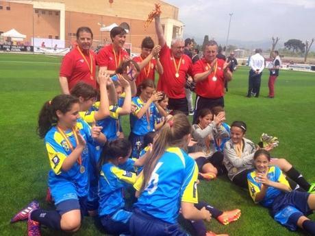 La selección asturiana de fútbol ocho femenino campeona de España