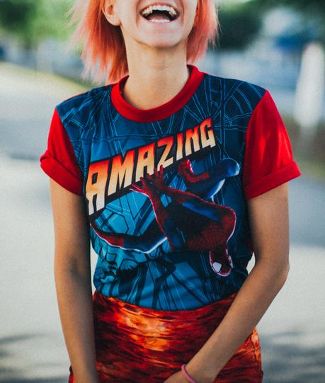 amintaonline-Spiderman-american apparel-skirt-