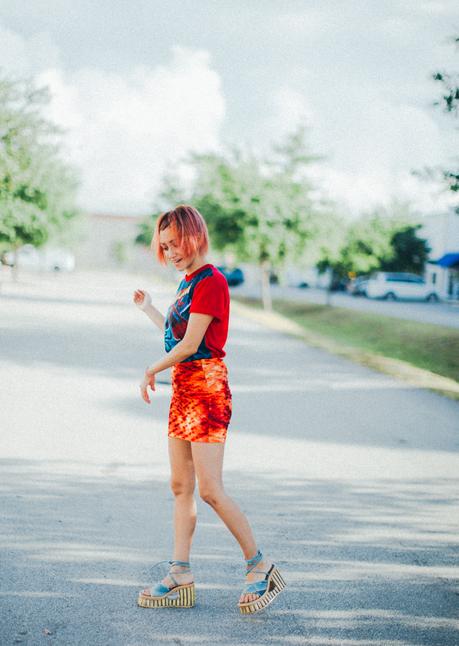 amintaonline-Spiderman-american apparel-skirt