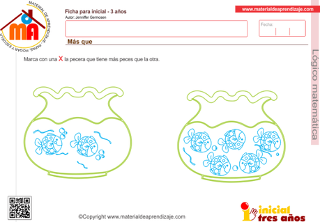 Más que (3): Lógico matemática 3 años Más que (3): Lógico matemática 3 años