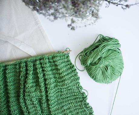 MIS PROYECTOS: SWEATER GREEN FOOL PUNTO BOBO