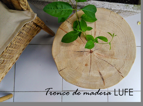 Decorando con mi mesita tronco de madera